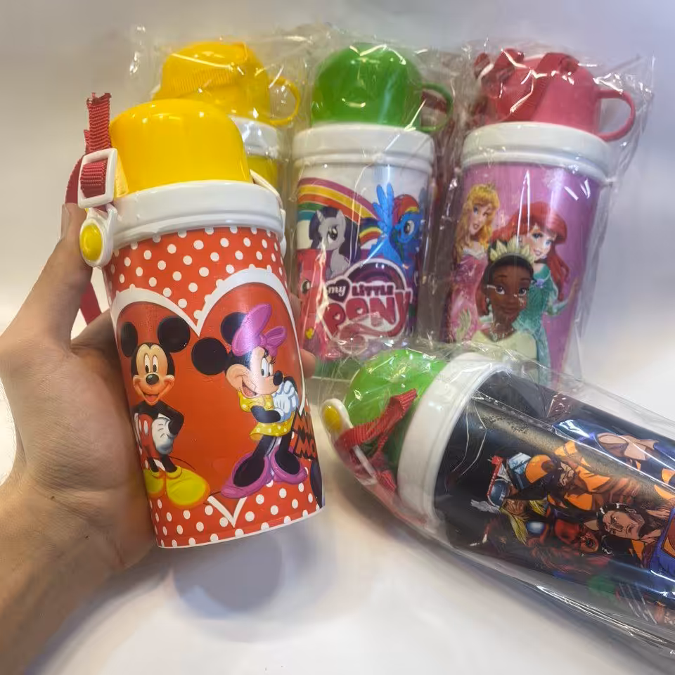 قمقمه درب لیوانی تپل فانتزی بزرگ