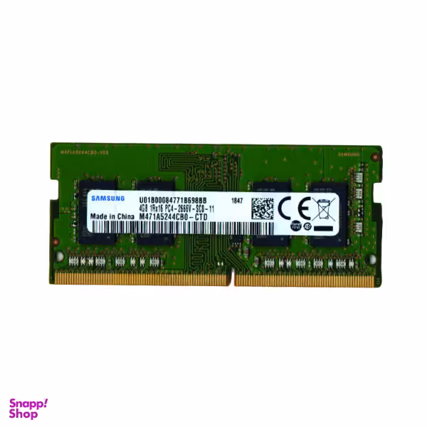رم لپ تاپ DDR4 تک کاناله 2666 مگاهرتز CL11 سامسونگ مدل PC4 ظرفیت 4 گیگابایت