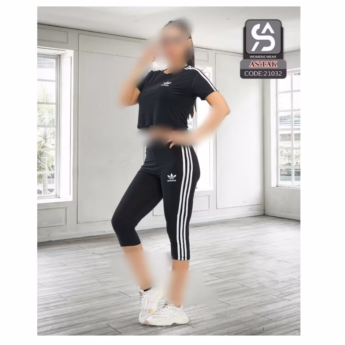 ست کراپ شلوارک اسپرتی