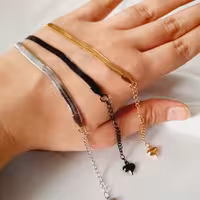 دستبند و گردنبند ماری نقره ای(ست)