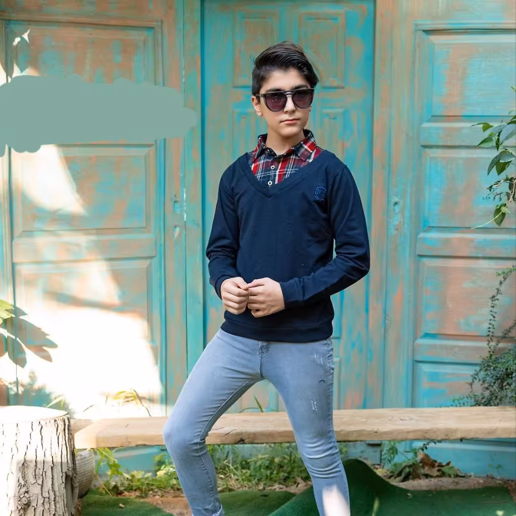 بلوز مجلسی دویقه پسرانه مناسب 18 ماه تا 10 سال سایز 40 تا 60