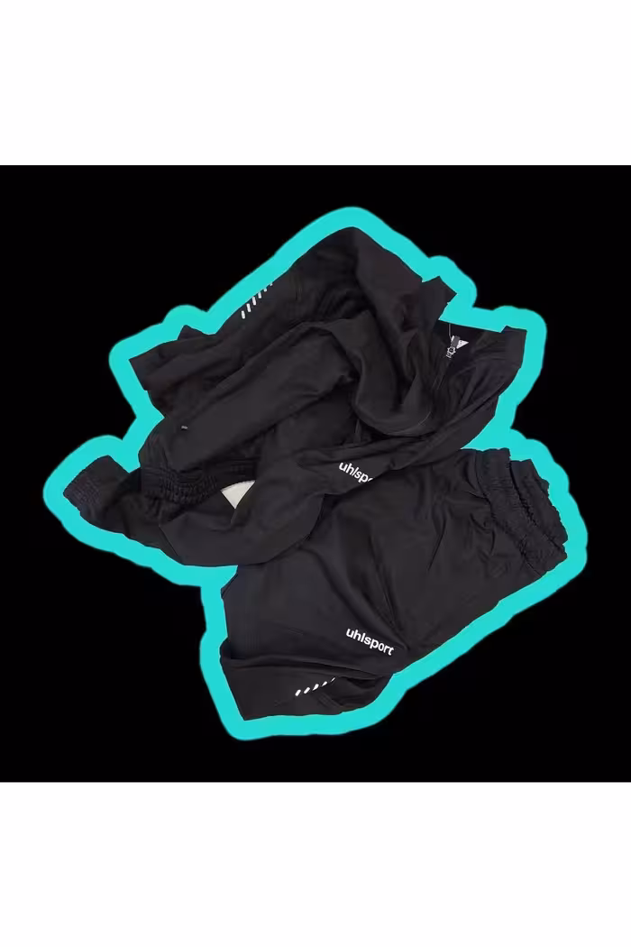 ست گرمکن ورزشی مشکی مردانه سیاه تیم لباس آقایان بهتر اورجینال uhlsport