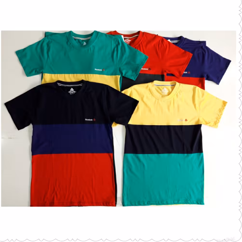 تی شرت یقه گرد مردانه نخی سه تیکه