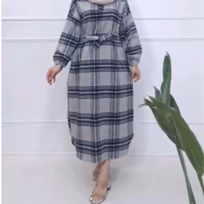 پیراهن زنانه پشمی مدل کفتان سپینود کد جنس موهر پشمی1026
