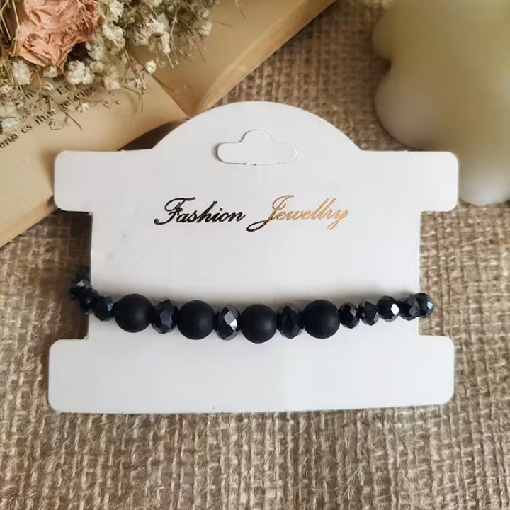 دستبند کریستالی سورمه ای و مشکی