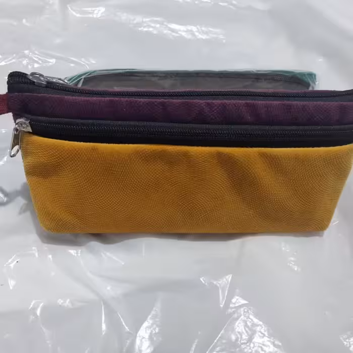 جامدادی پارچه ای دست دوز  پارچه مازراتی رنگبندی مختلف