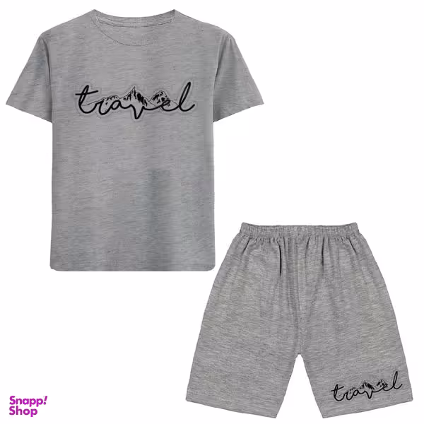 ست تیشرت و شلوارک پسرانه مدل کوه کد N276