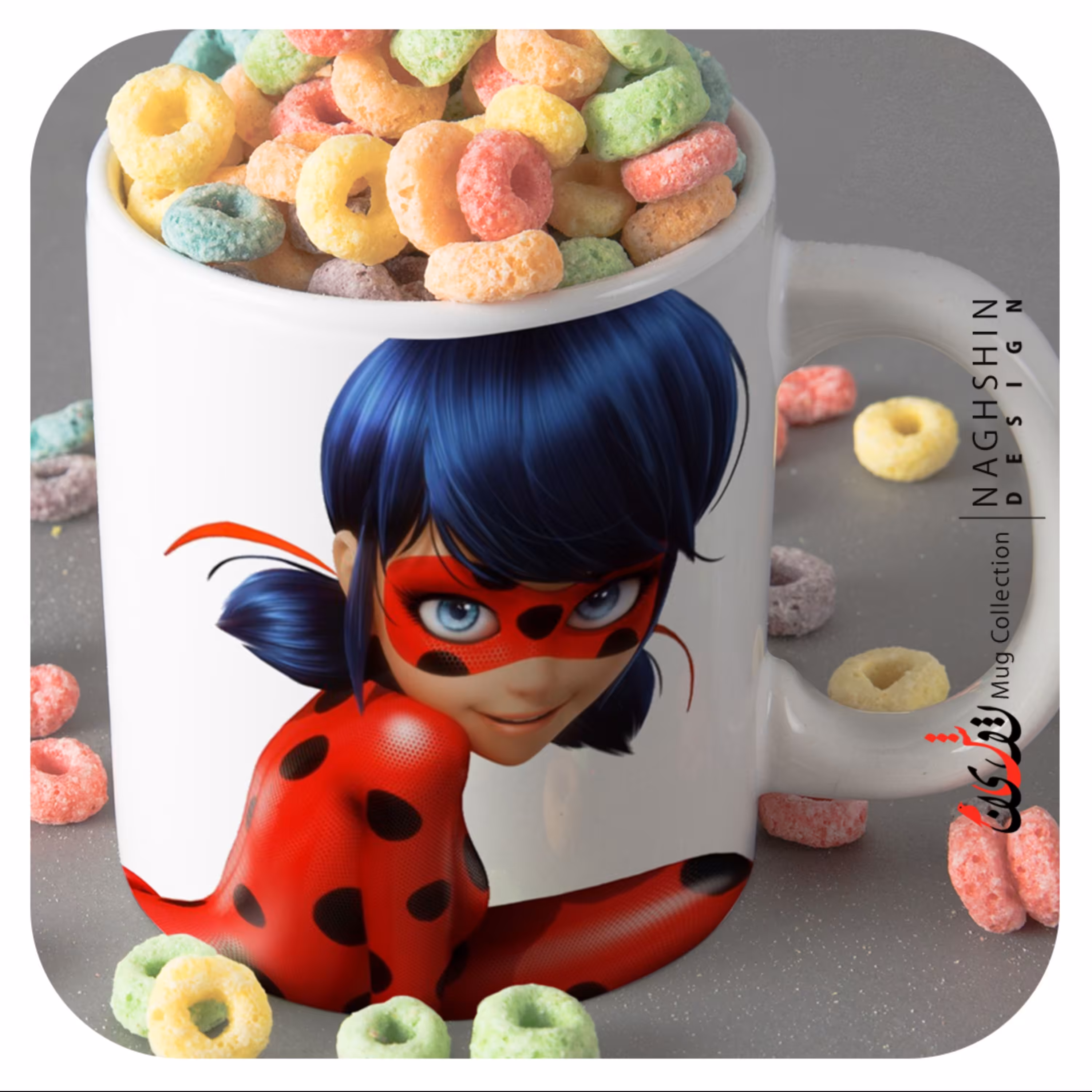 ماگ سرامیکی طرح دختر کفشدوزکی 3 - چاپ سابلیمیشن - کیفیت عالی