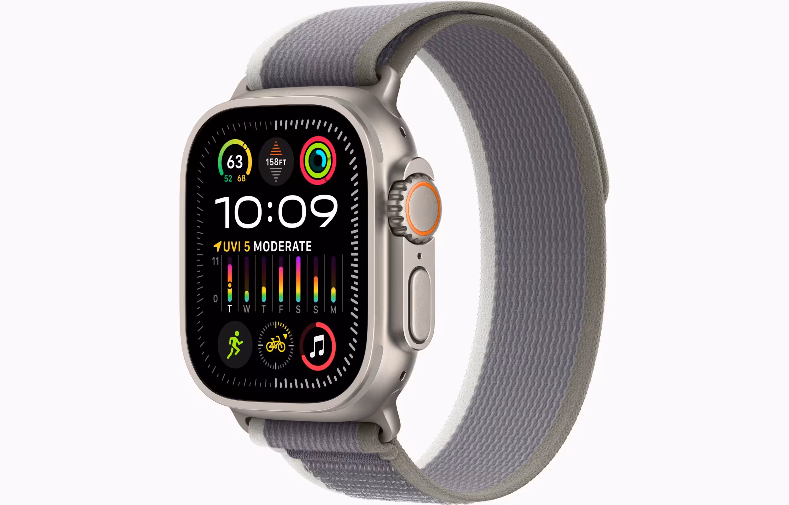 اپل واچ اولترا 2 _49 میلی متر(سبز/خاکستری)Apple watch ultra 2 49MM Green gray