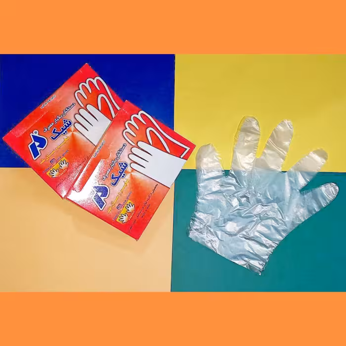 دستکش یکبار مصرف فریزری شیک ساق بلند ضخیم 100 عددی جعبه ای