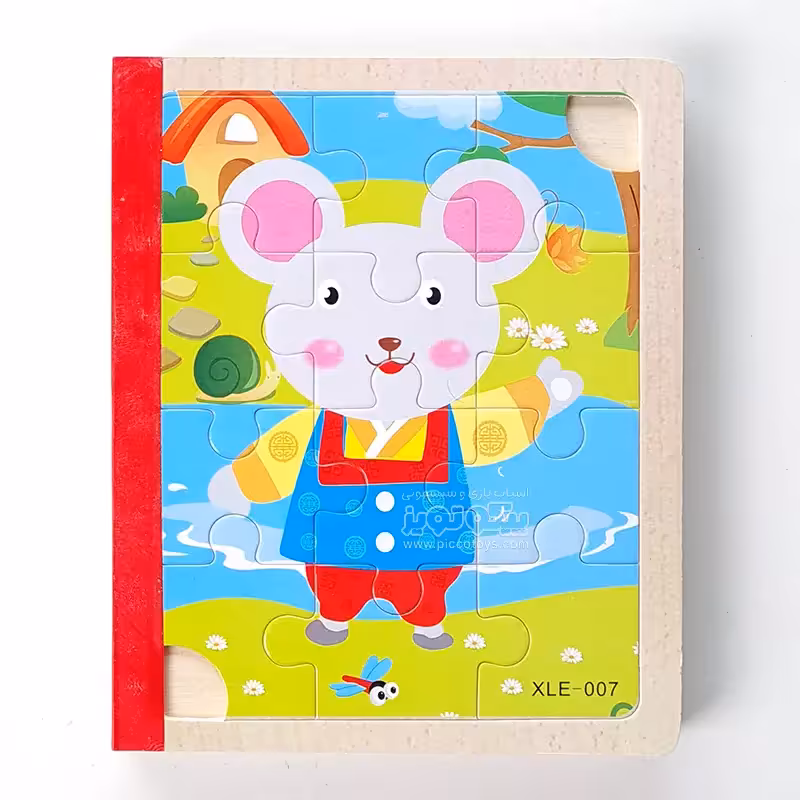پازل کتابی چوبی مدل حیوانات کد XLE-007