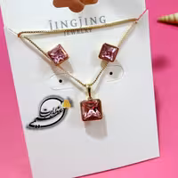 نیم ست برند Xuping مدل JingJing از جنس مس و روکش طلا بسیار زیبا با کریستال سوارسکی Swarovski تراش خورده اصلی کد 7