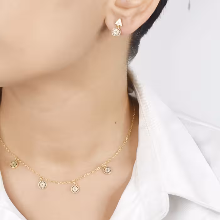 نیمست استیل رنگ ثابت چشم نظر کد2691