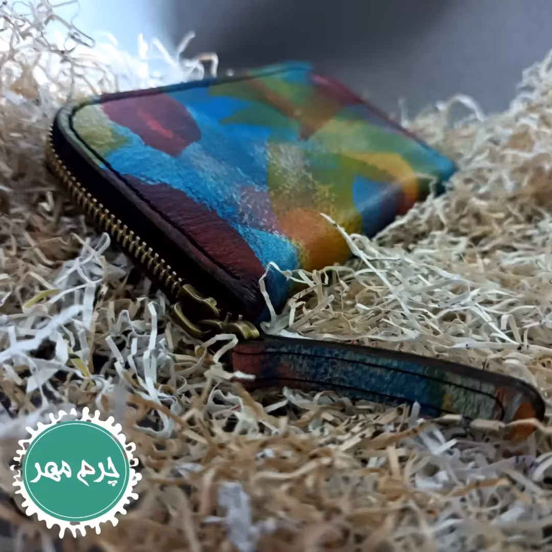 جاکارتی آکاردئونی دورزیپ ابرنگی با ابعاد 11در7 سبک 