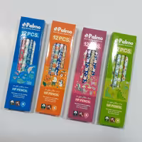 مداد مشکی طرح دار حیوانات پالمو بسته 12عددی به همراه یک عدد مداد هدیه