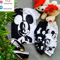 تیشرت شلوارک میگی اسپرت دخترانه پسرانه در چهار سایز 40.45.50.55