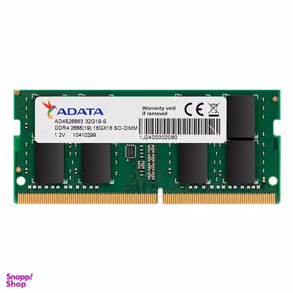 رم لپ تاپ DDR4 تک کاناله 2666 مگاهرتز CL19 ای دیتا مدل Premier ظرفیت 32 گیگابایت
