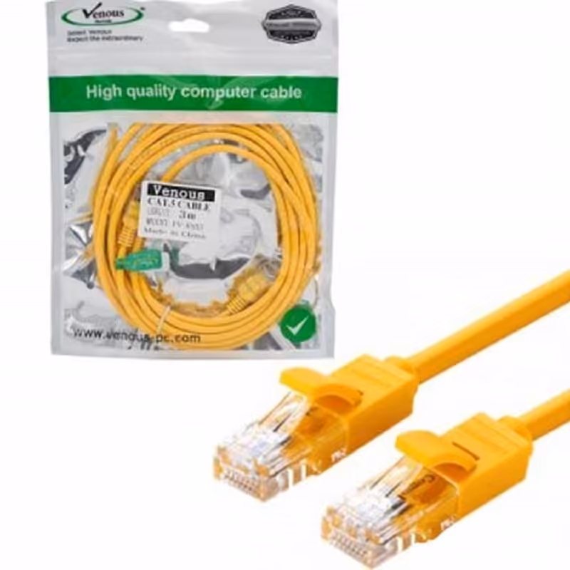 کابل شبکه پچ کورد کابل شبکه ونوس cat6 طول 1 متر 