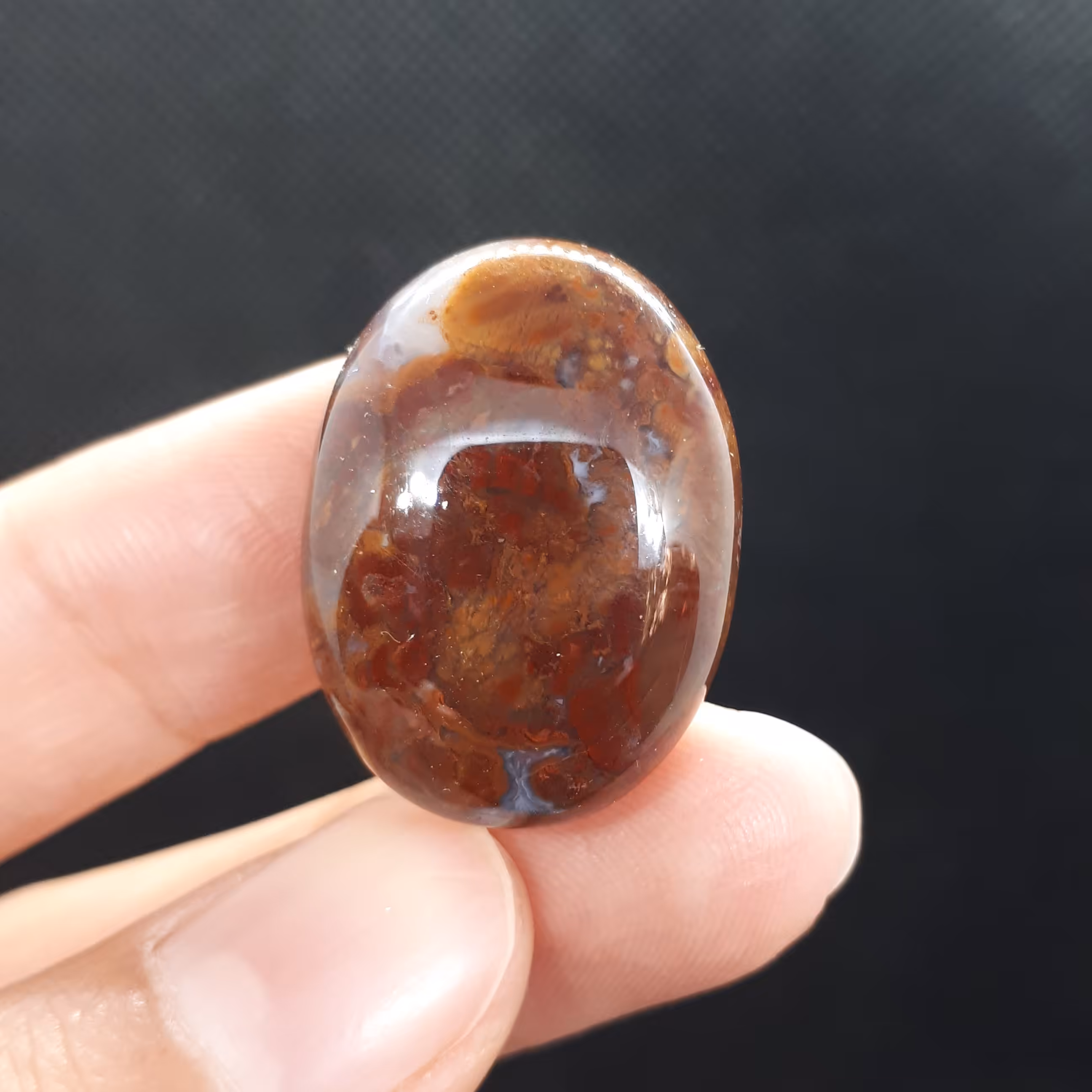 نگین عقیق طرح بیضی کد 80