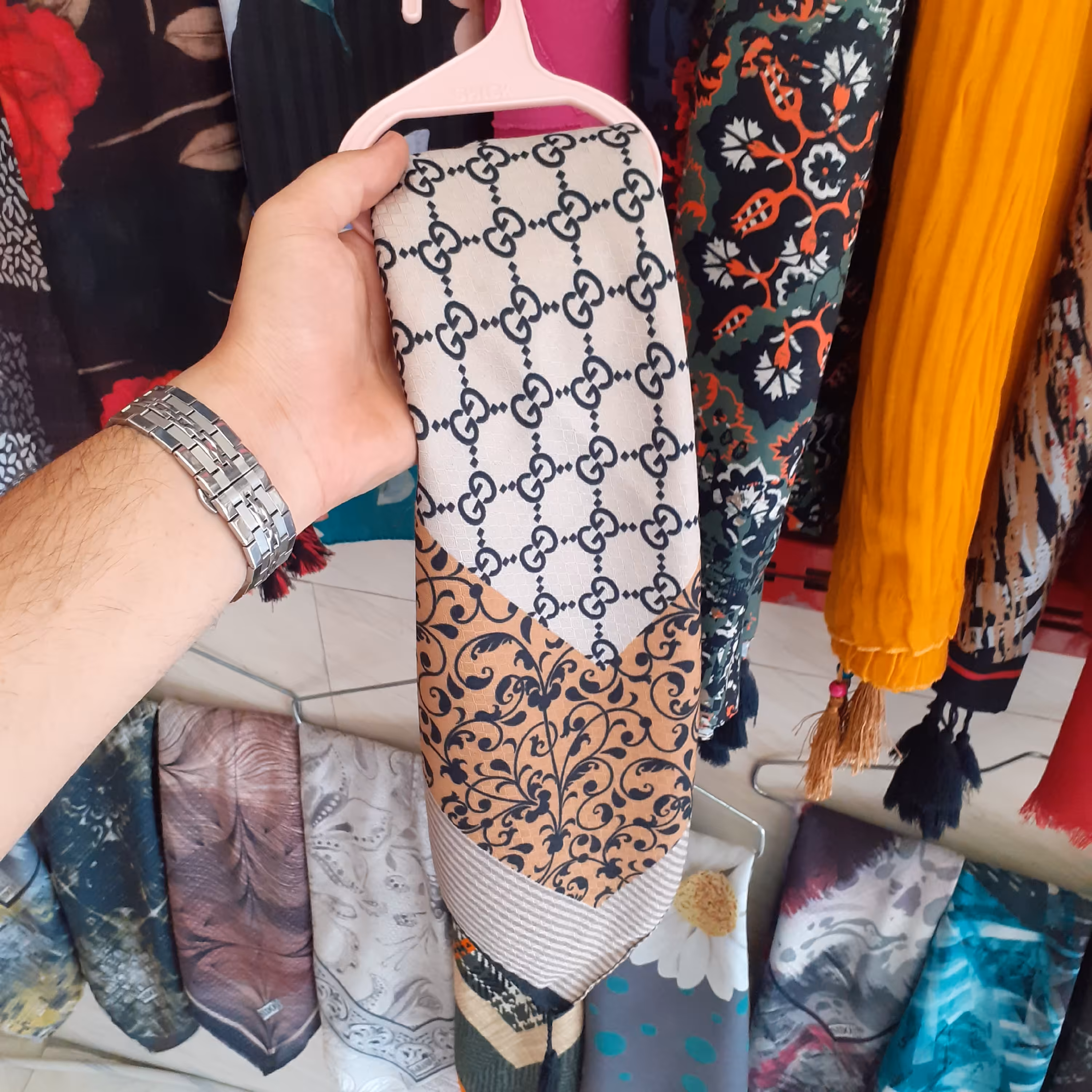 روسری نخی قواره 100