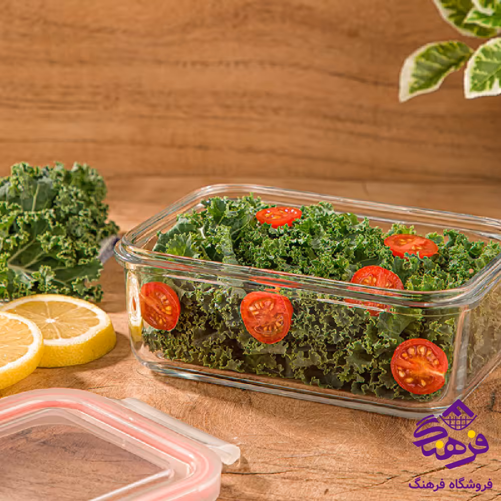 ظرف شیشه ای 580 میلی لیتر لیمون