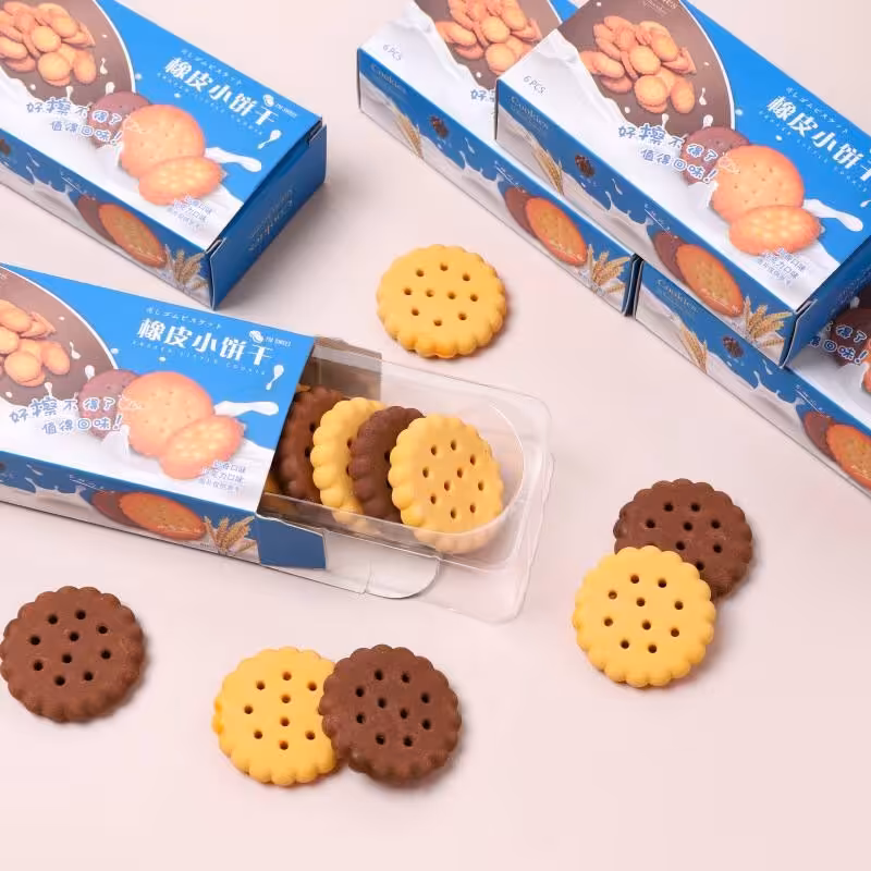 پاک کن فانتزی طرح کوکی 6 عددی در دو رنگ