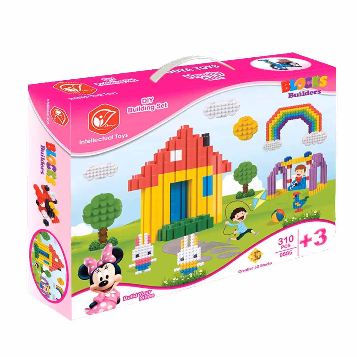 لگو ساختنی دخترانه سه بعدی 310 قطعه برند پویا تویز