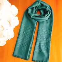 شال سبز نخی اشکی                         