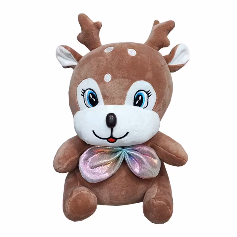 عروسک مدل گوزن پاپیونی ارتفاع 28 سانتی متر