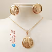 نیم ست ژوپینگ دایره توری طرح طلا Xuping بدون زنجیر نیمست طلایی گرد