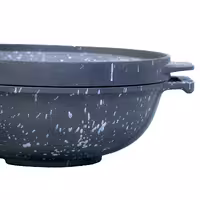 تنور تمام چدن چند کاره ایرانیکا-ووک با درب چدن استیک پزی-ووک قابلمه ای سایز28-استیک پز  سایز30-همراه درب شیشه ای 