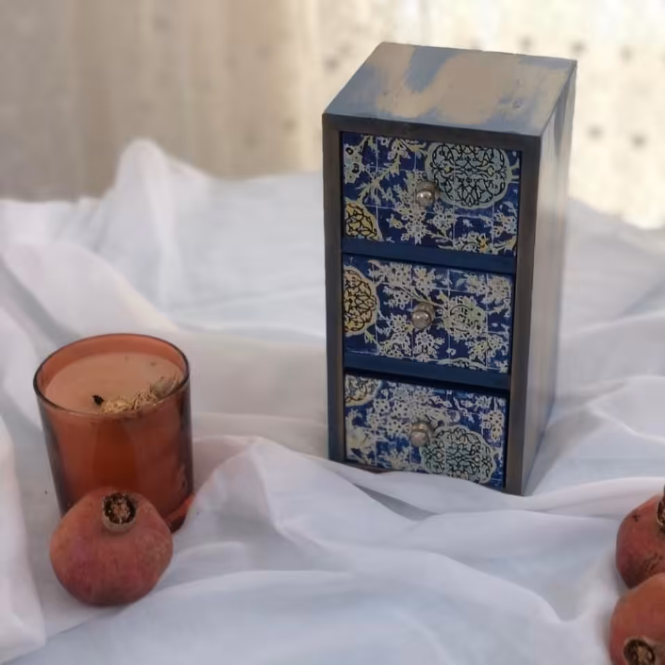 باکس چوبی 3 کشو با قابلیت شستشو