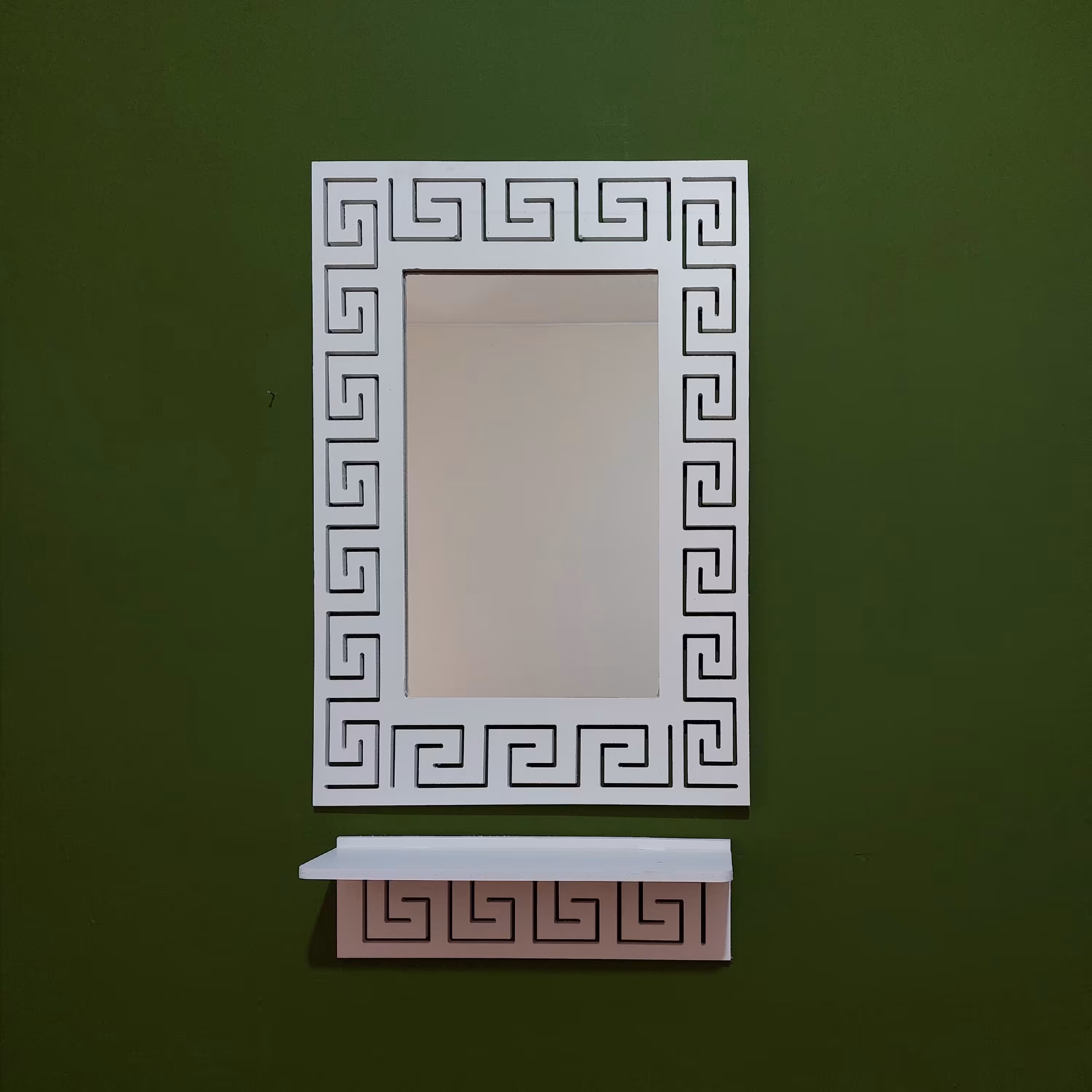 آینه کنسول خونه خاص طرح ورساچ ریز رنگ سفید