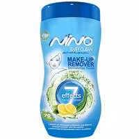 دستمال مرطب پاک کننده آرایش نینو قوطی MAKE UP REMOVER 70 عددی
