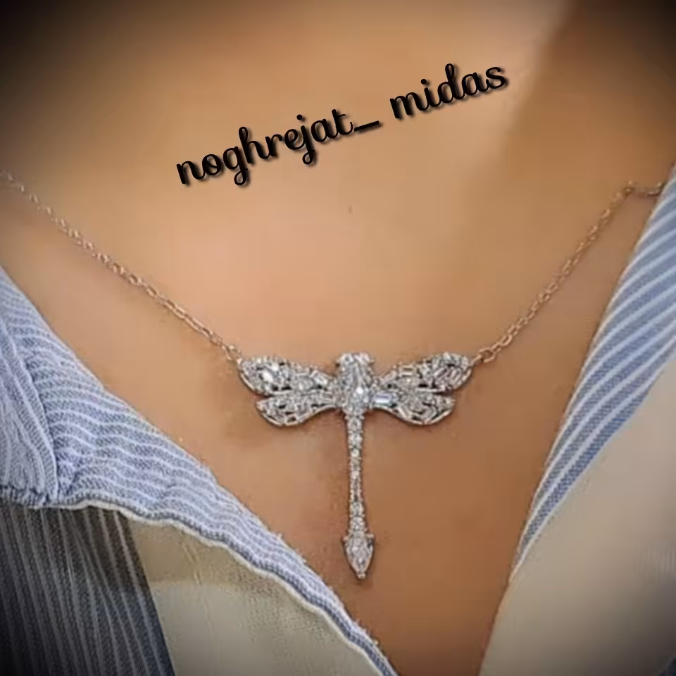 گردن آویززنانه نقره سنجاقک