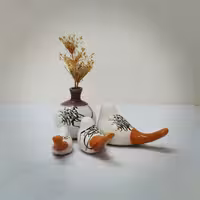 ست پرنده و انار سرامیکی شعرنوشته کد 7