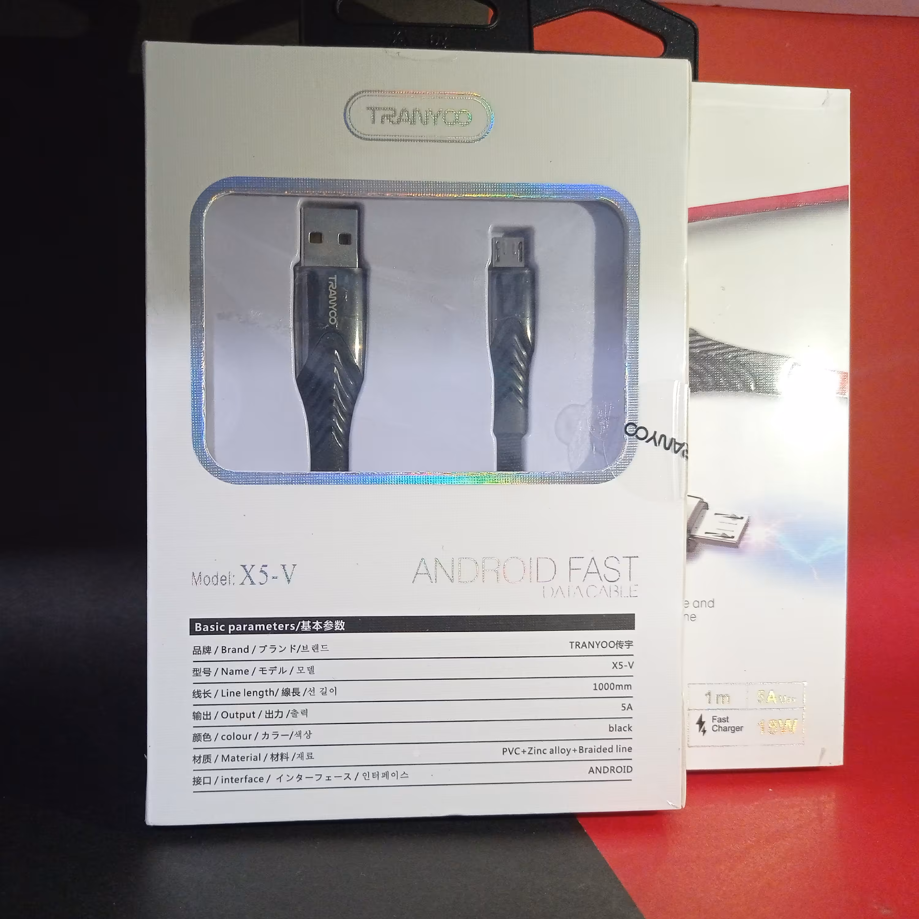 کابل تبدیل USB بهMicrousb ترانیو مدل X5-V طول 1 متر 6ماه ضمانت تعویض