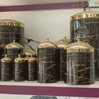 سرویس آشپزخانه 17 پارچه مدل ماربل مشکی درب SamSet ( ارسال با باربری و پس کرایه)