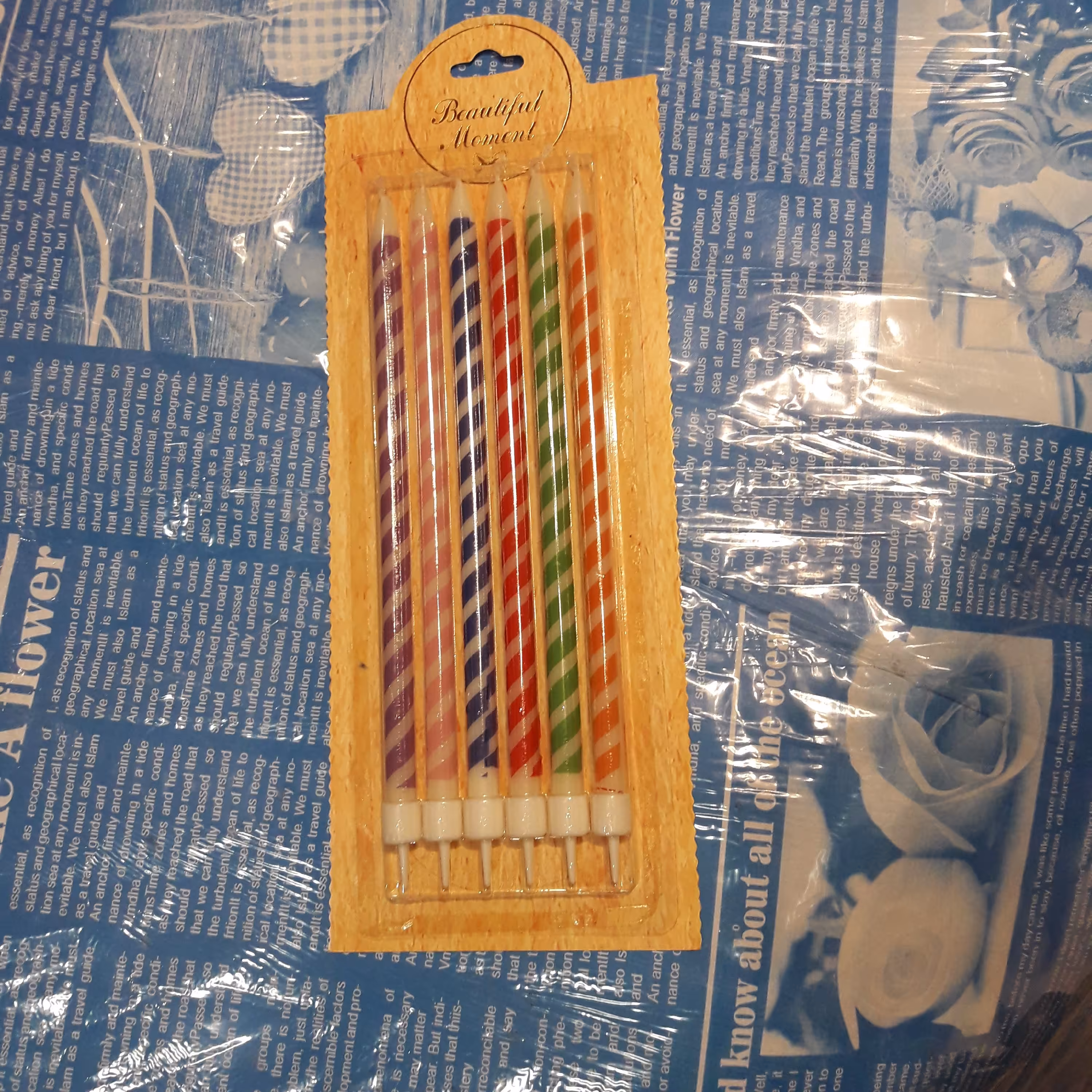 شمع بلندتولدی رنگیکدx45