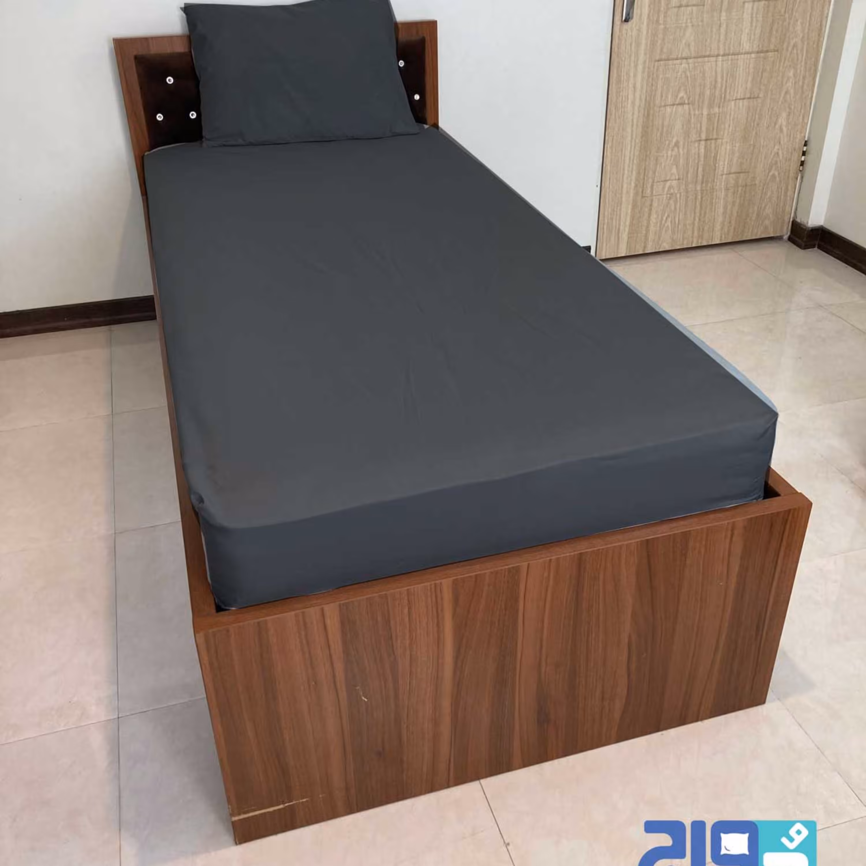 روتختی و ملحفه کشدار یک نفره پارچه میکرو براش رنگ مشکی