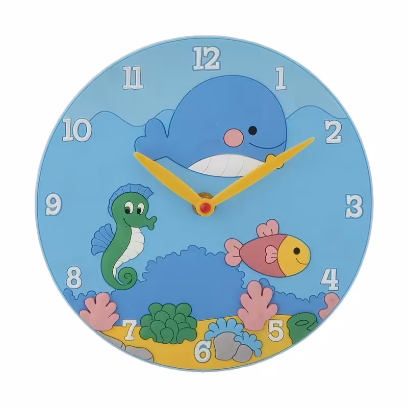 ساعت دیواری بچه گانه ساعت. دیواری نهنگ ساعت دیواری اسب دریایی ساعت دیواری اتاق کودک 