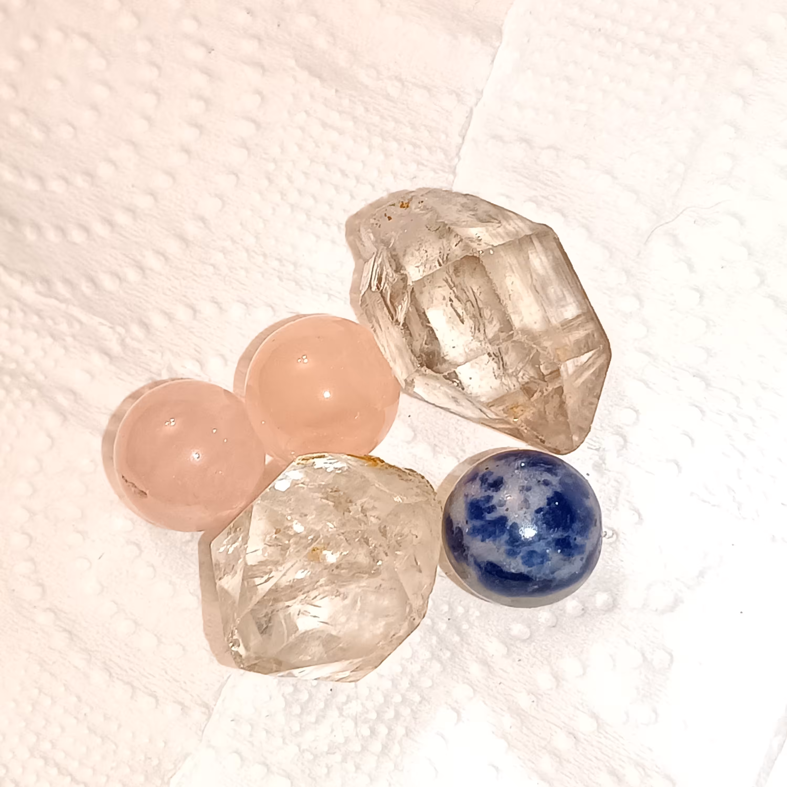 سنگ 5 عدد طبیعی زیبا پرانرژی مجموعه انرژی و شادابی