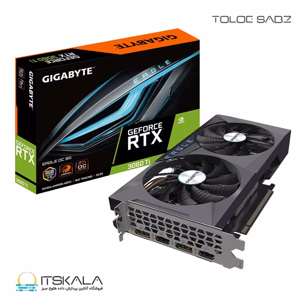 قیمت و خرید کارت گرافیک گیگابایت GIGABYTE GeForce RTX 3060 Ti EAGLE OC 8G | ITSKALA