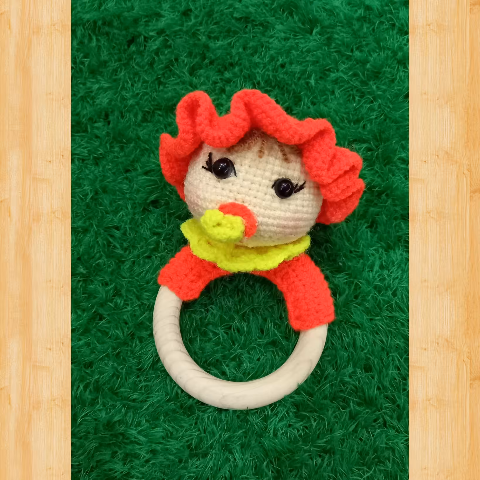 جغجغه بافتنی عروسکی