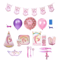 مجموعه 116 عددی تم تولد سورساتان طرح اسب تک شاخ