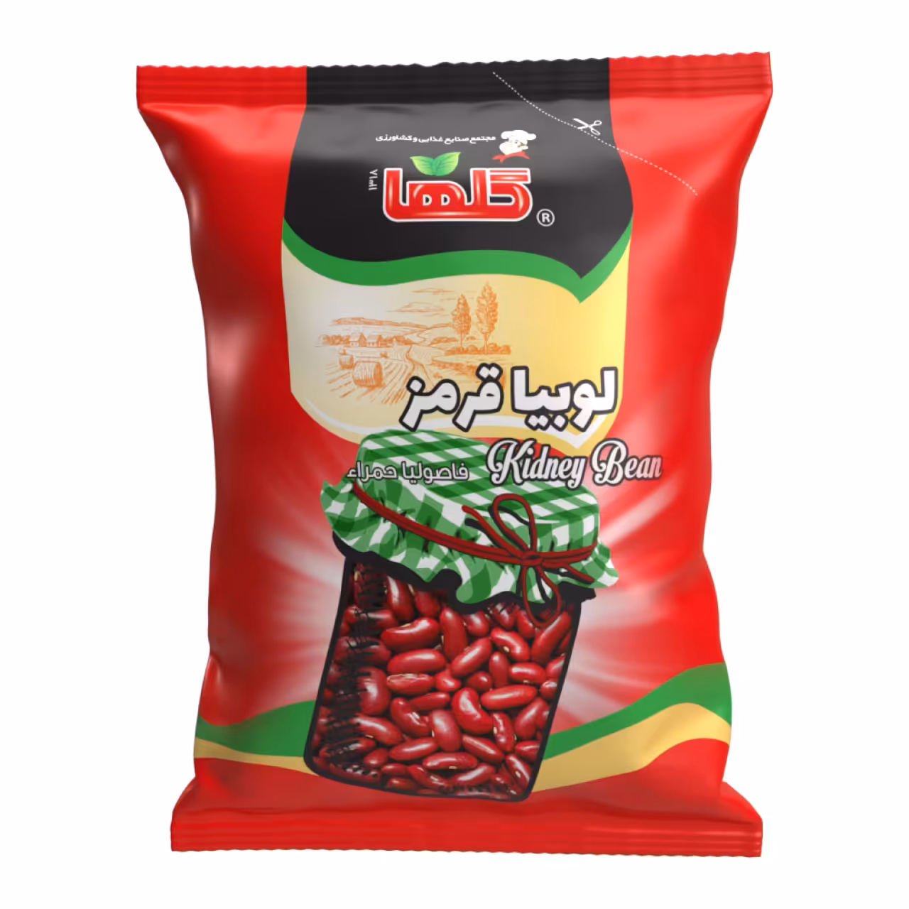 لوبیا قرمز گلها حجم 400 گرم – سلفون