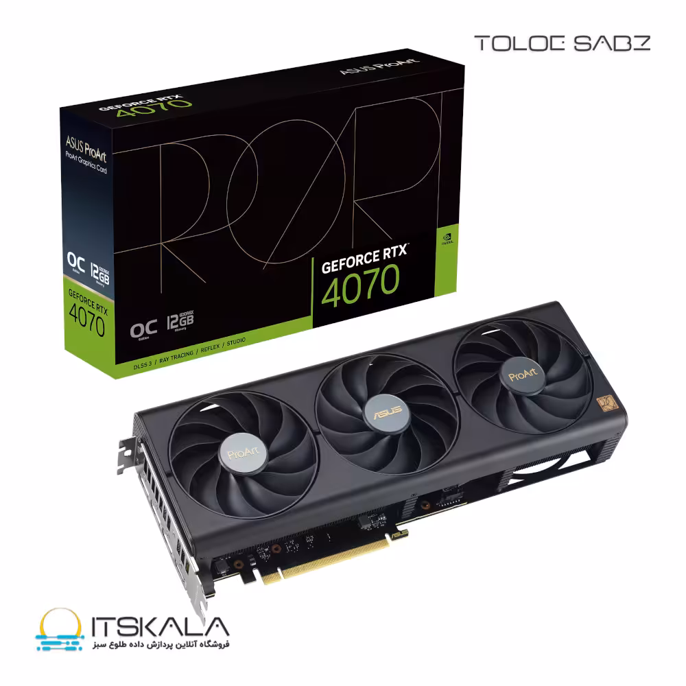 قیمت و خرید کارت گرافیک ایسوس مدل ProArt GeForce RTX 4070 OC edition 12GB GDDR6 | ITSKALA