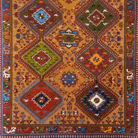 قالیچه دست باف یلمه ها رنگ صد در صد گیاهی بافته شده بدون نقشه کد 3