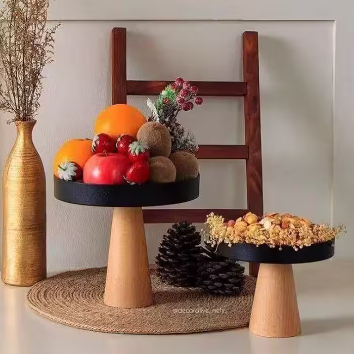 استند پایه چوبی 2عددی مشکی