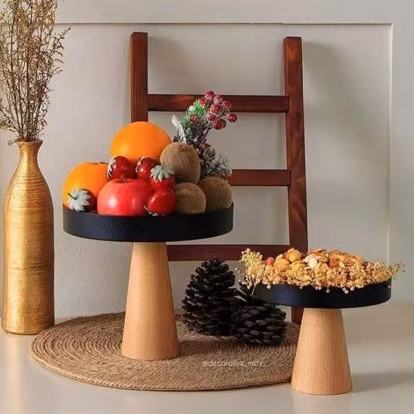 استند پایه چوبی 2عددی مشکی